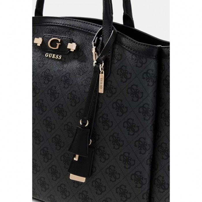 GUESS WOMAN BAG TOTE LINDSEY COAL LOGO