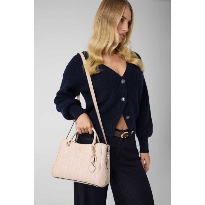 GUESS WOMAN BAG MEDIUM STACEY LIGHT BEIGE