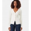 GUESS WOMAN RIP CARDIGAN WHITE