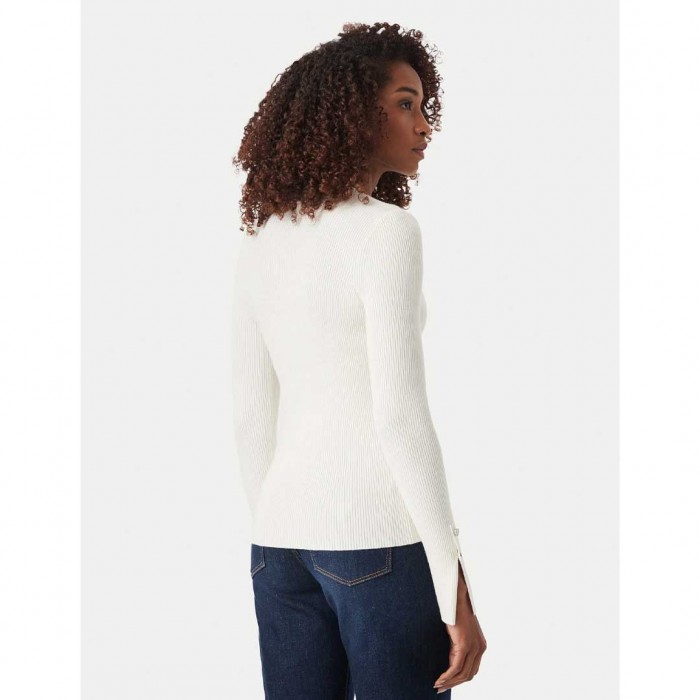 GUESS WOMAN RIP CARDIGAN WHITE