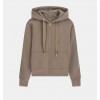 GUESS WOMAN ZIP HOOD BROWN