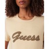 GUESS WOMAN LOGO T SHIRT BEIGE
