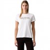 GUESS WOMAN T SHIRT LEOPARD LOGO WHITE