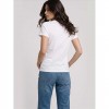 GUESS WOMAN LOGO TRIANGLE T SHIRT WHITE