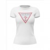 GUESS WOMAN LOGO TRIANGLE T SHIRT WHITE