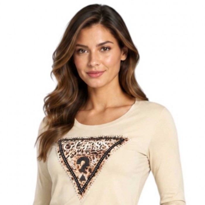 GUESS WOMAN BLOUSE LONGSLEEVE BEIGE