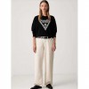 GUESS WOMAN CN TRIANGLE GLITTER SWEATSHIRT BLACK