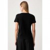 GUESS WOMAN T SHIRT LOGO STRAS BLACK 1