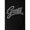 GUESS WOMAN T SHIRT LOGO STRAS BLACK 1