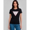 GUESS WOMAN LOGO T SHIRT TRIANGLE BLACK