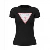 GUESS WOMAN LOGO T SHIRT TRIANGLE BLACK