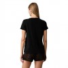 GUESS WOMAN T SHIRT LEOPARD LOGO BLACK