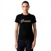 GUESS WOMAN LOGO T SHIRT BLACK