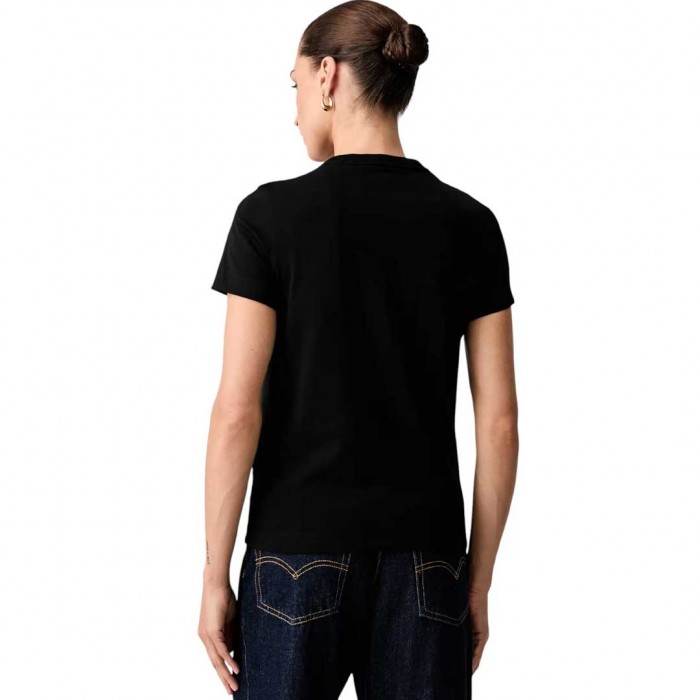 GUESS WOMAN LOGO T SHIRT BLACK