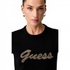 GUESS WOMAN LOGO T SHIRT BLACK