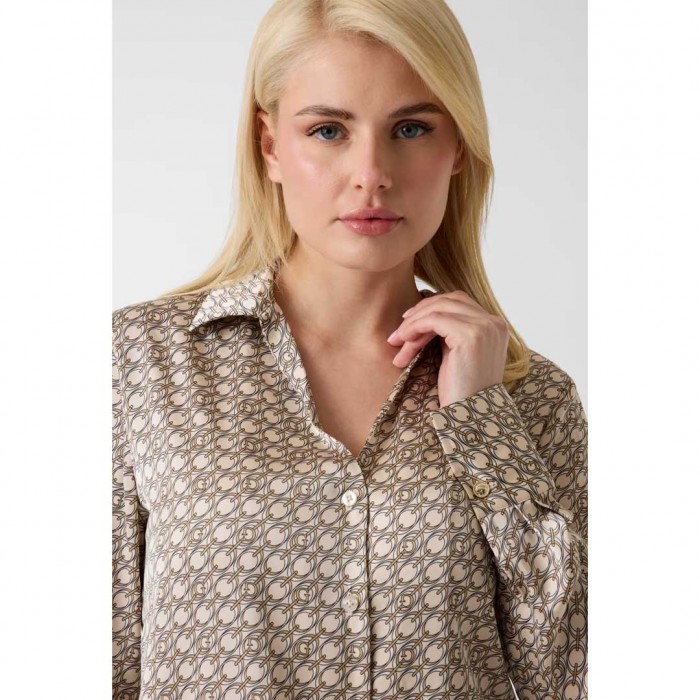 GUESS WOMAN SATEN SHIRT BEIGE