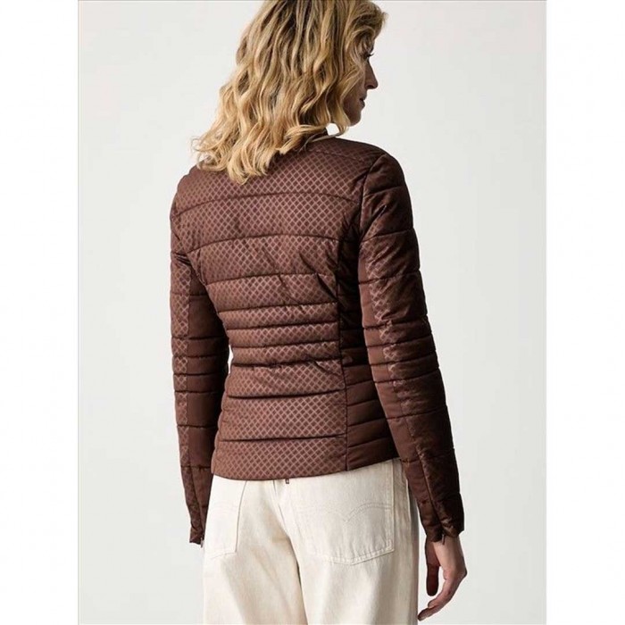 GUESS WOMAN PUFFER JACKET BROWN