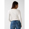 GUESS WOMAN Traingle logo sweater WHITE
