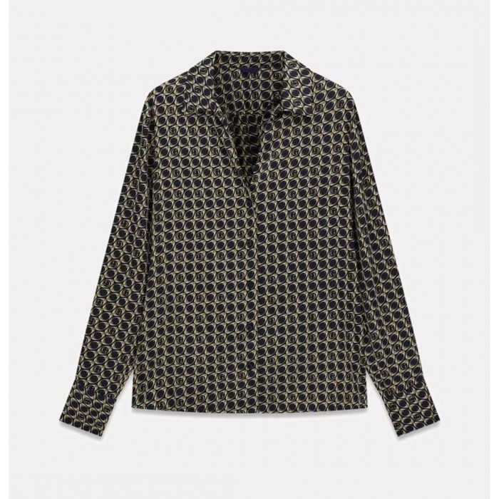 GUESS WOMAN SATEN SHIRT DARK BLUE