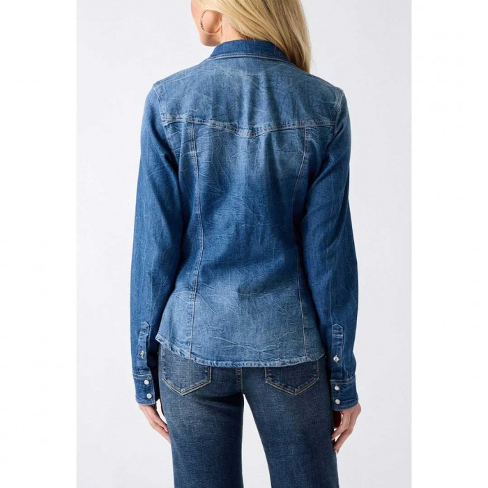 GUESS WOMAN JEAN SHIRT BLUE