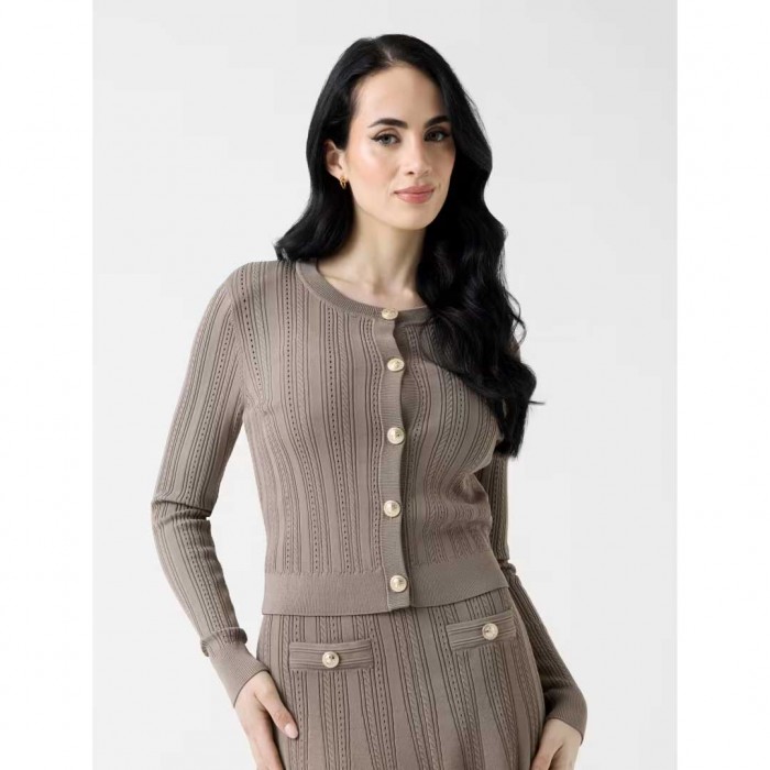 GUESS WOMAN CARDIGAN BROWN