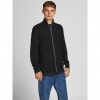 JACK & JONES JJPANNEL KNIT ZIP CARDIGAN BLACK