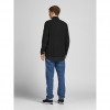 JACK & JONES JJPANNEL KNIT ZIP CARDIGAN BLACK