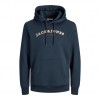 JACK & JONES  JJCROSS SWEAT HOOD NAVY BLAZER