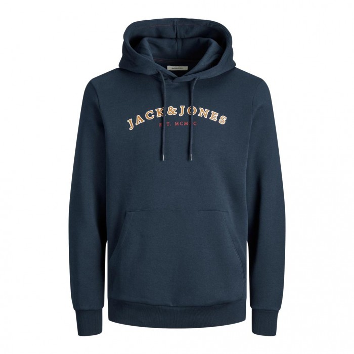 JACK & JONES  JJCROSS SWEAT HOOD NAVY BLAZER