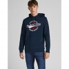 JACK & JONES LOGO HOODIE BLUE