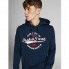 JACK & JONES LOGO HOODIE BLUE