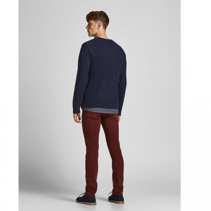 JACK & JONES PANNEL SWEATER BLUE