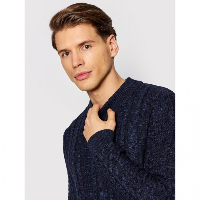 JACK&JONES PREMIUM Πουλόβερ Albert 12192509 Σκούρο μπλε Regular Fit