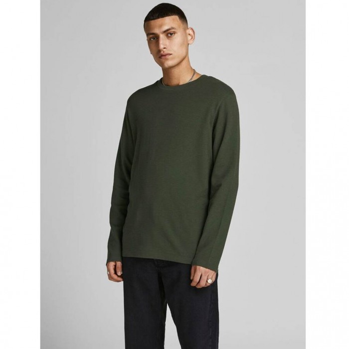 JACK & JONES JERSEY LONG-SLEEVED T-SHIRT FOREST NIGHT