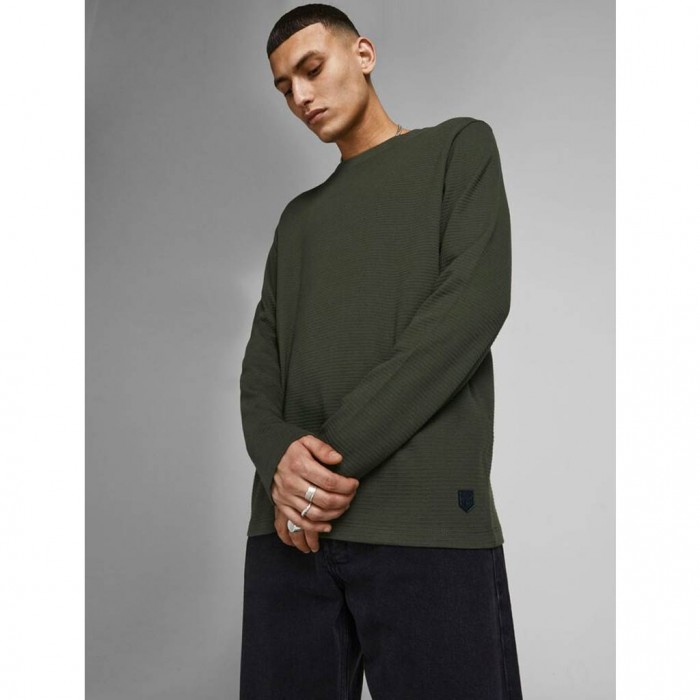 JACK & JONES JERSEY LONG-SLEEVED T-SHIRT FOREST NIGHT