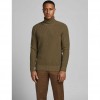 JACK & JONES KNITTED ROLL NECK BEIGE / DARK COAT KHAKI