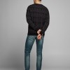 TEXTURED KNIT PULLOVER JACK & JONES ανδρικο μαυρο