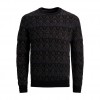 TEXTURED KNIT PULLOVER JACK & JONES ανδρικο μαυρο