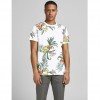 JACK & JONES BOTANICAL PRINT T-SHIRT WHITE