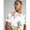 JACK & JONES BOTANICAL PRINT T-SHIRT WHITE