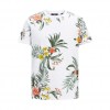 JACK & JONES BOTANICAL PRINT T-SHIRT WHITE