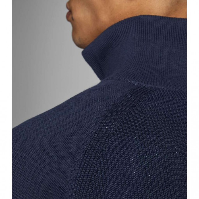 ΑΝΔΡΙΚΟ ΠΛΕΚΤΟ JACK & JONES ΦΕΡΜΟΥΑΡ JORKLOVER KNIT HIGH NECK NAVY BLAZER