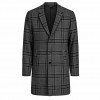 CHECKED WOOL BLEND COAT JACK & JONES ανδρικο παλτο 