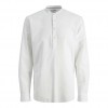 JACK & JONES JJESUMMER TUNIC LINEN BLEND SHIRT LS SN WHITE