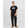 JACK & JONES  JJSTEEL TEE SS CREW NECK BLACK