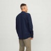 JACK & JONES  JJESUMMER BAND LINEN BLEND SHIRT LS SN BLUE