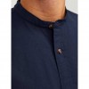 JACK & JONES  JJESUMMER BAND LINEN BLEND SHIRT LS SN BLUE