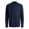 JACK & JONES  JJESUMMER BAND LINEN BLEND SHIRT LS SN BLUE