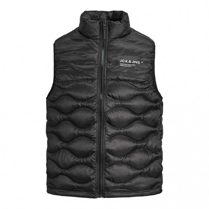 JACK & JONES QUILTED GILET BLACK