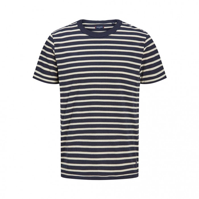 JACK & JONES  JPRBLUMAURO SS STRIPE TEE CREW NECK BLUE